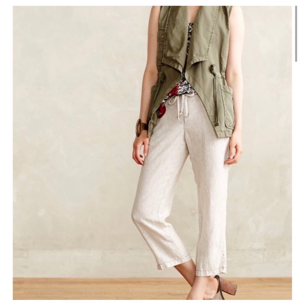 Sanctuary Brown Olive Tencel Linen Utility Vest V0014-WS168 Medium NWT
